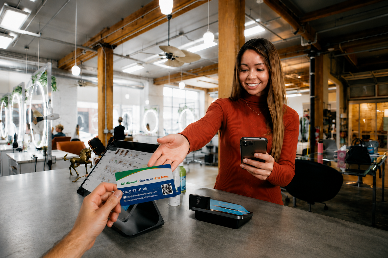 Members shopping and saving with Smart Discount Savings